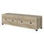 Meuble TV Heron en pin vieilli de 79 pouces (200 cm) pour téléviseurs jusqu'à 85 pouces (216 cm), console multimédia en bois d'ingénierie avec étagères réglables et portes vitrées-972771310
