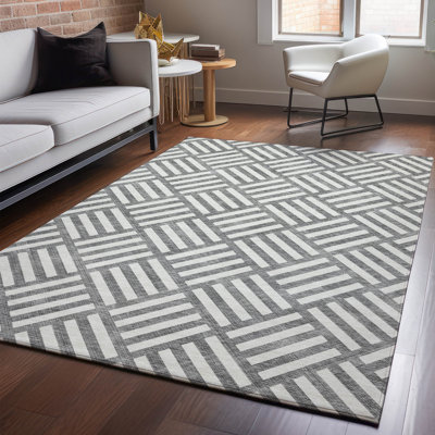 Premium Machine Washable Cerrito Charcoal Rug