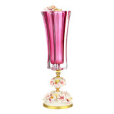 Stately Rose Pedestal Vase - 6 X 19 Inches