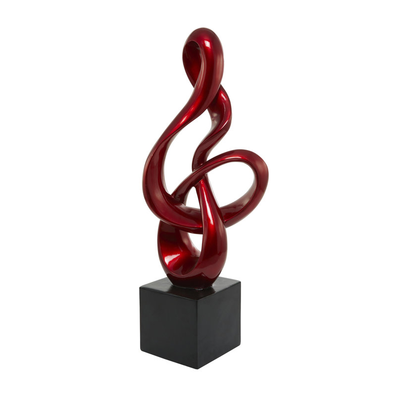 Sculpture contemporaine abstraite, Rouge