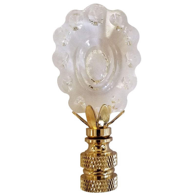 Faîteau de lampe en cristal à facettes et rond