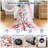 Floral Pink Rugs for Living Room Bedroom 8x10 Farmhouse Washable Area Rugs Soft Stain Resistant Carpet Non Slip Non-Shedding Low-Pile Large Carpet for Home Office Decor-1633875111