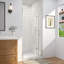 Porte de douche en verre pliable sans cadre l 32-34 po x H 72 po, porte de douche pliante sans cadre-87716665