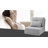 Spofford Convertible Flip Chair, Floor Lazy Sofa, Folding Upholstered Couch Bed With Adjustable Backrest, Metal Frame And Pillows For Living Room Bedroom-1548164498