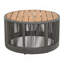 Ensemble de table industrielle rustique, table basse et table d'appoint avec design en corde tissée, ensemble de table moderne et fonctionnel pour le salon et la décoration intérieure - gris corde-459748220-459748218