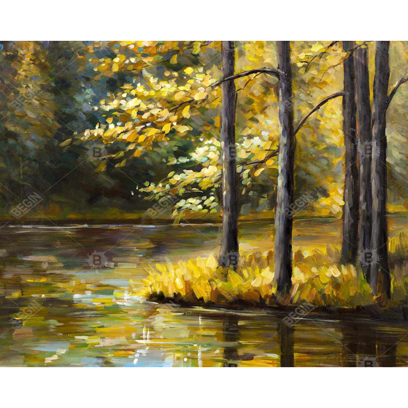 Braided Polyester Placemats Set of 4 - Fall Landscape Design