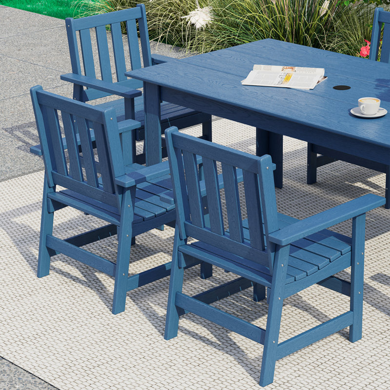 Chaise d'extérieur HDPESRS, Bleu foncé