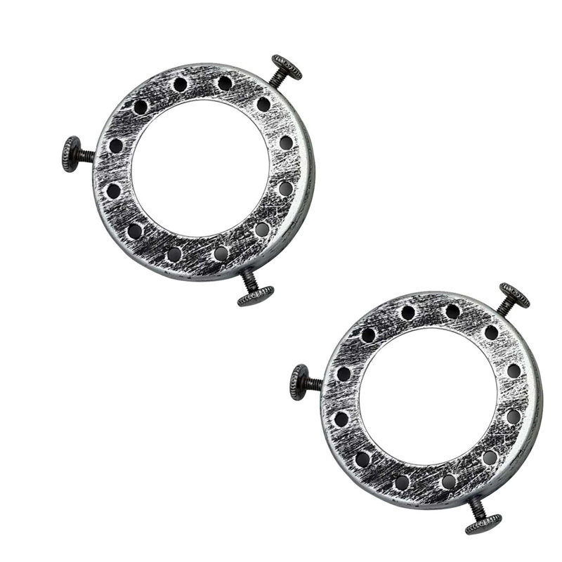 Speranza Socket Lampshade Holder Top Collar Ring Adapter Lamp Base Solid Metal Separate Lighting Kit, Brushed Silver