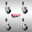 Ensemble de roulettes extensibles en polyuréthane pivotant-92142519-92142521