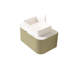 Meuble-lavabo de 30 po avec rangement, lavabo en céramique blanche, panneaux de tiroir à rayures 3D, contreplaqué, lavabo rectangulaire facile à installer de 30 po, armoire, espace généreux, système de fermeture en douceur