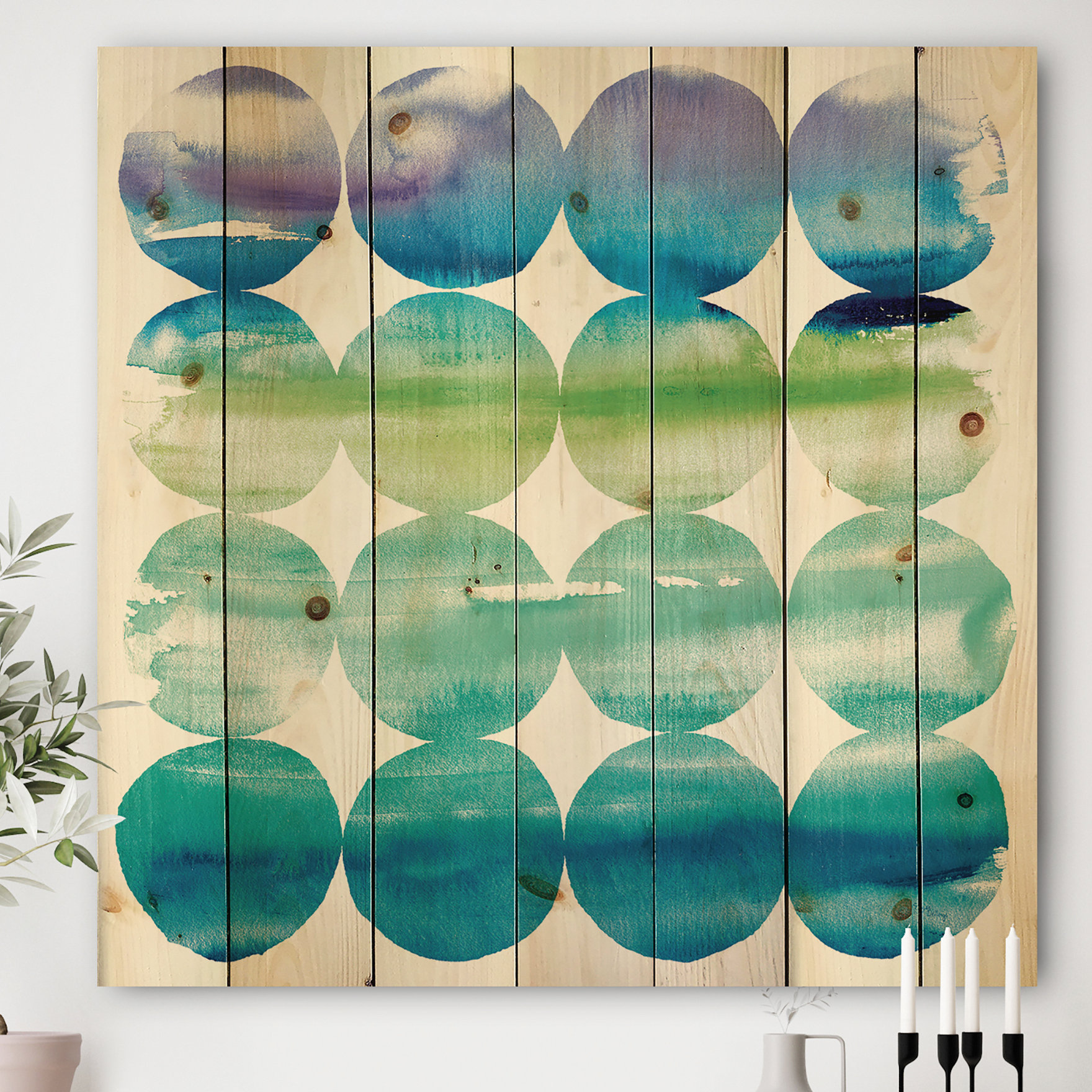 East Urban Home Circle Abstract Blue Colorfields I - Modern and ...