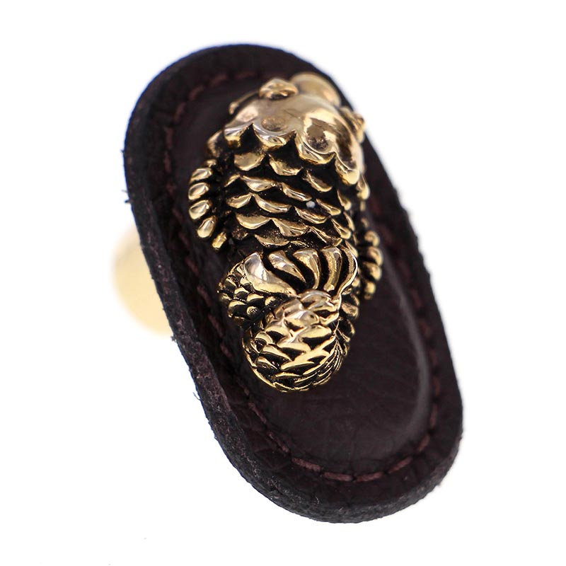 Pollino Novelty Knob, Antique Gold, Brown
