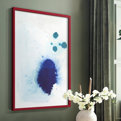 «Spare Blue I», reproduction encadrée - bois massif