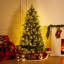 Arbre de Noël en cèdre illuminé 6 pi avec 932 pointes et 350 lumières DEL blanc chaud - Arbre de Noël artificiel en PVC réaliste avec support en métal robuste pour la décoration intérieure-1471582230