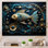L'hindouisme «Matsyas God Aquatic Azure II», reproduction sur toile