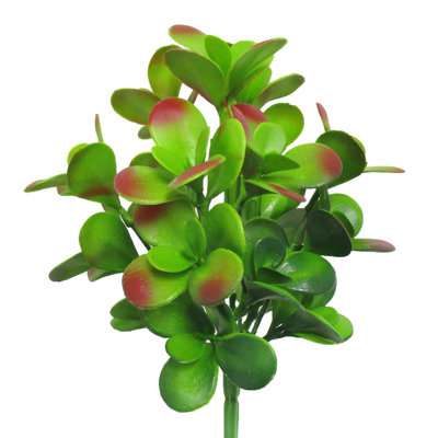 12" Artificial Jade Leaf Bush Plant