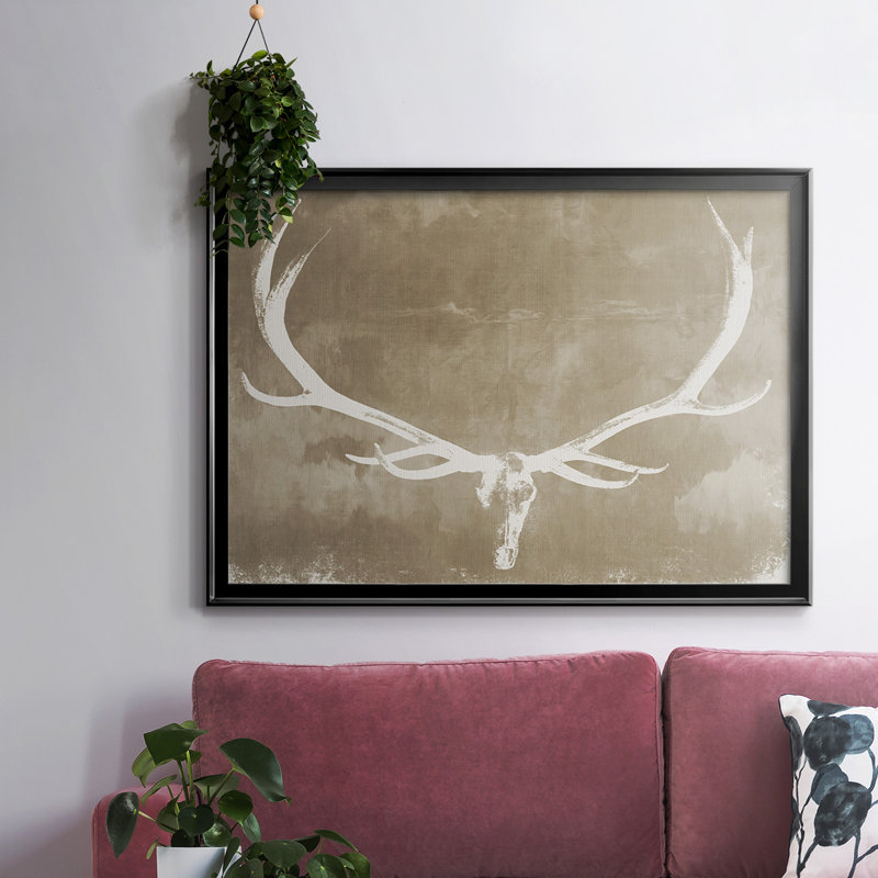 Crâne occidental, reproduction sur toile, Noir, H 26 po x l 38 po x P 1,5 po