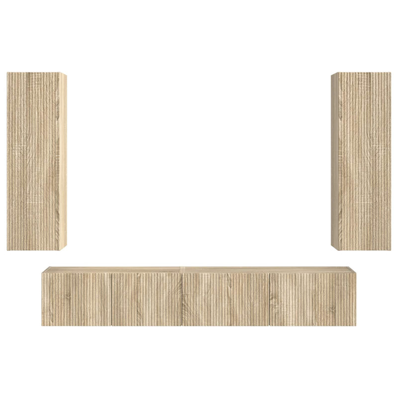 Unfinished Entertainment Centre for TVs up to 77", Sonoma Oak