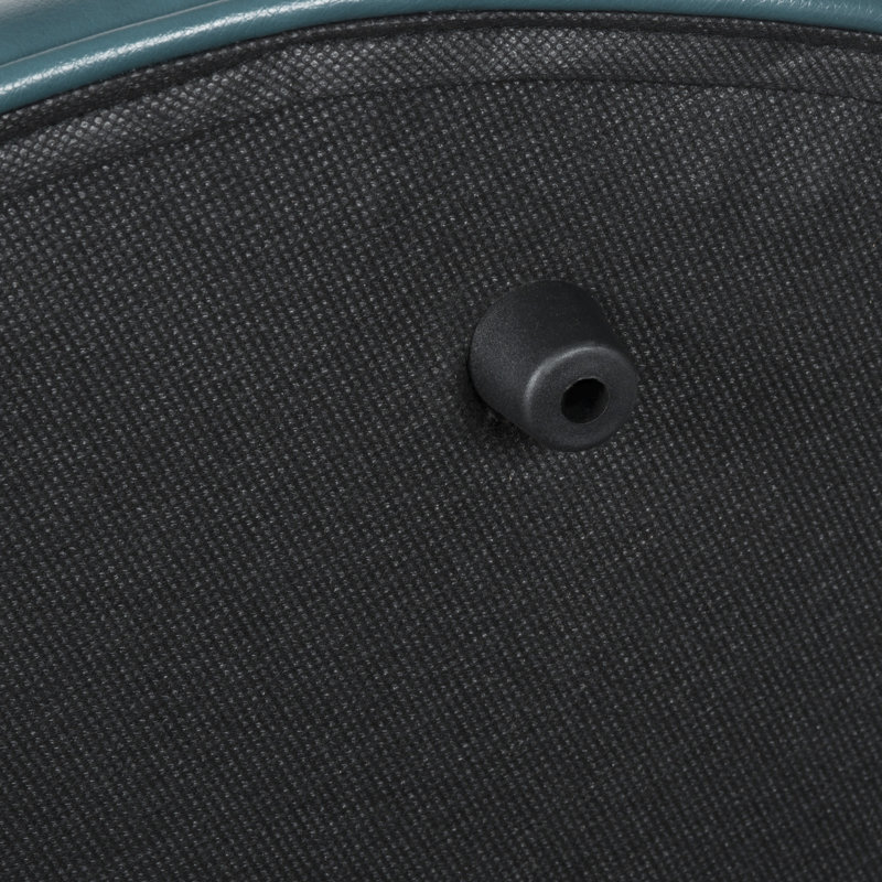 Breyonce Faux Leather Ottoman, Teal Faux Leather