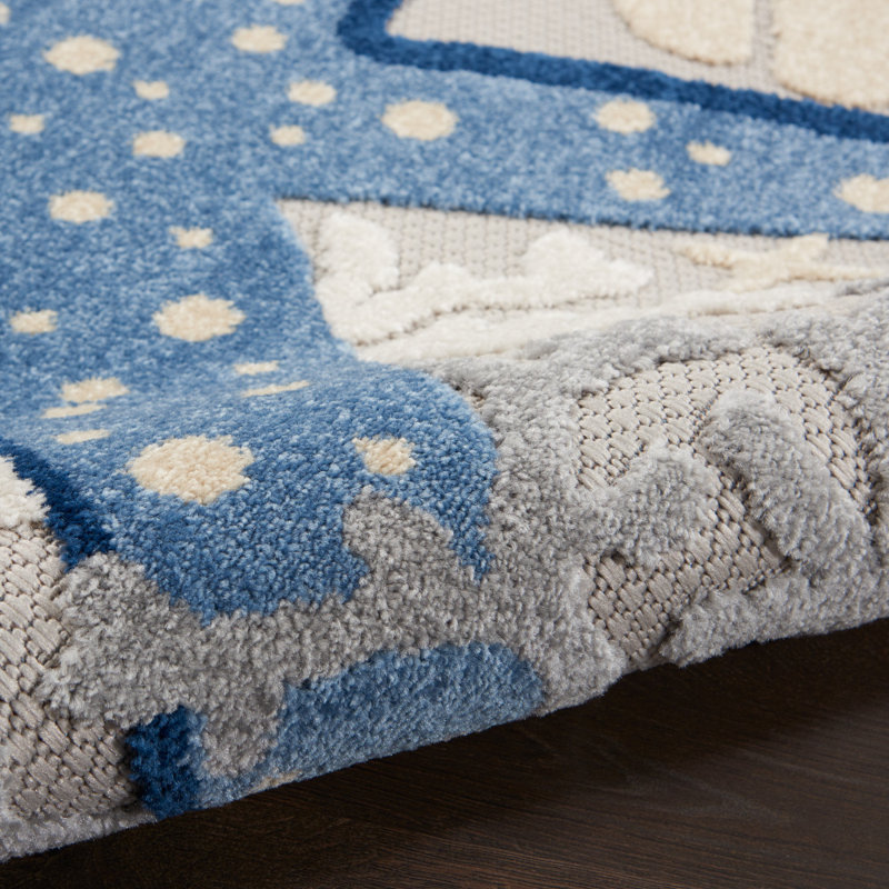Aarav Machine Woven Floral Indoor/Outdoor Rug, Runner 2' x 6'