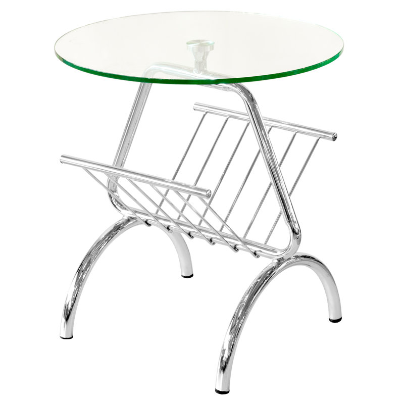 Leal Glass Top End Table