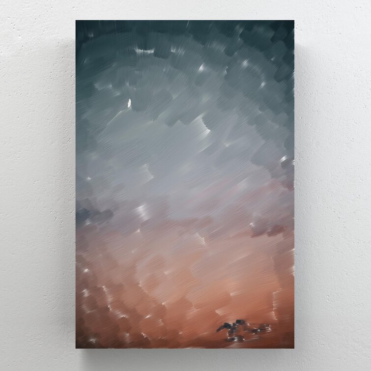 Red Barrel Studio® Full Moon Over The Clouds 4 On Canvas Painting | Wayfair