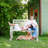 41" Wooden Wheel Bench Outdoor-1642404093
