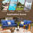 Klodjana Premium All-Weather Wicker 5 - Person Patio Conversation Set with Cushions-1510038816-1510038811