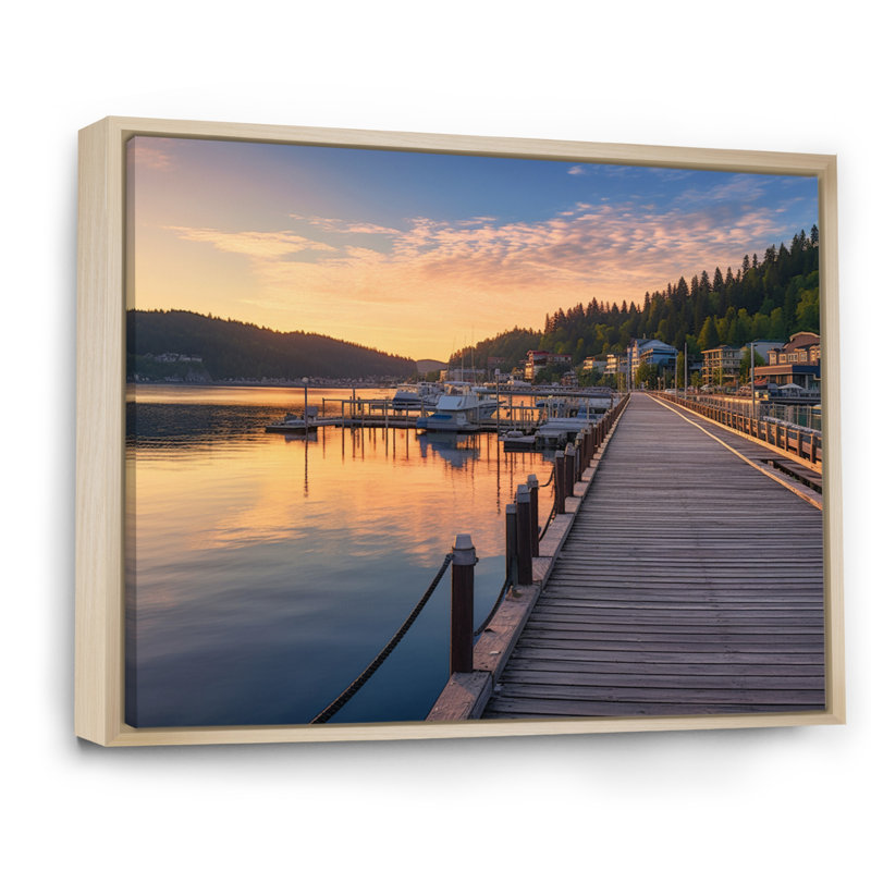 Cœur d'Alene en Idaho II, H 30 po x l 40 po x P 1,5 po, Cadre naturel flottant