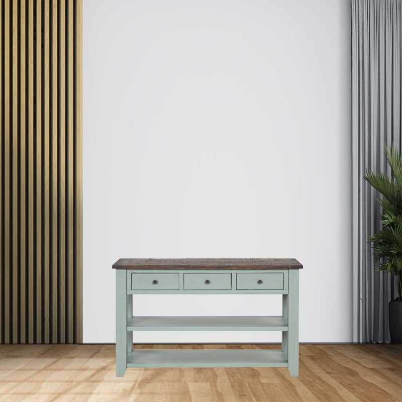 Console Cabras, H 30 po x l 48,82 po x P 15,75 po, Bois espresso, Marine