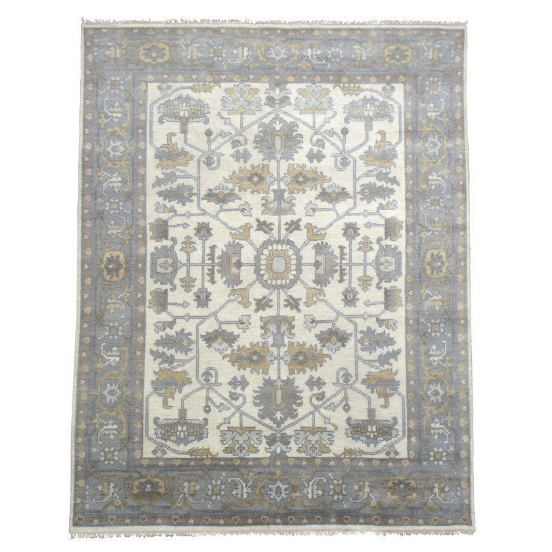 Tapis ivoire 8 x 10 Oushak Serapi