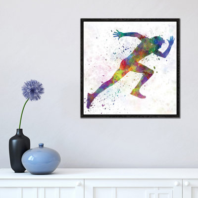Man Running Sprinting Jogging I by Paul Rommer - Painting on Canvas