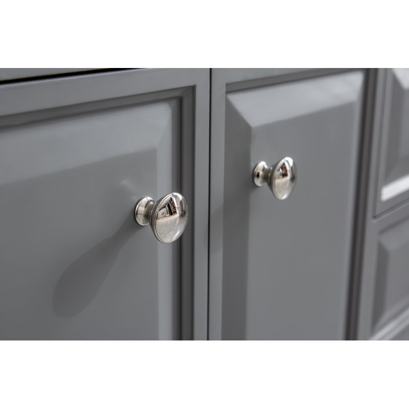 Palace 72'' W Double Vanity, Cashmere Gray, Polished Nickel