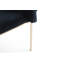 Chaise de salle à manger rembourrée en tissu noir et laiton-2133274133-2133274131