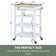 Michelle 4 Tier Butcher Block Kitchen Cart with Drawer and Wine Rack