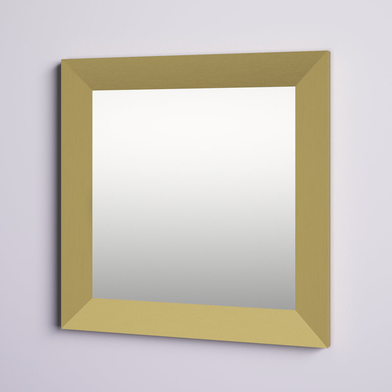 Aureliano Engineered Wood Flat Wall Mirror, 17" H x 17" W 