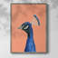 «Peach Peacock Portrait II», reproduction encadrée - bois massif-2092039753