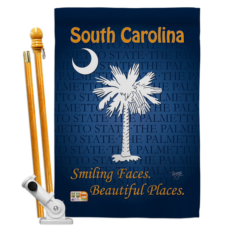 Double Sided 40'' H x 28'' W Polyester Flag Set