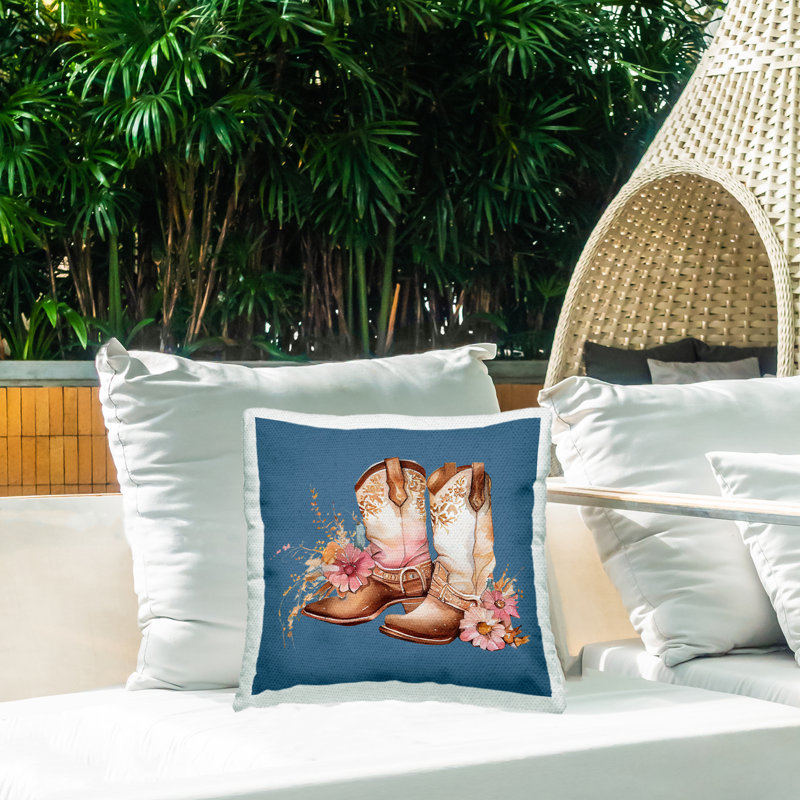 Housse et insert de coussin décoratif en polyester pour intérieur / extérieur Birch & Ink