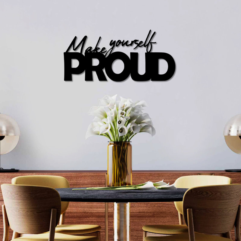 Elegant Black Decorative Metal Wall Accessory, 22.0 x 10.2 inches | 100% Durable Metal with 0.06 inch Thickness | Lightweight at 1.4 lbs | Perfect for Home Decor, Offices & Modern Spaces, Stylish and Eye-Catching Design