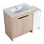 Meuble-lavabo autoportant de 42 po avec lavabo en céramique et armoires de rangement, porte à fermeture en douceur, armoire combinée 02430 + 0312, ensemble KD-125515213-125515217