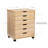 Carrena Natural 6 Drawer Wide Rolling Storage Cart-616229928