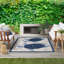 Tapis intérieur / extérieur bleu / gris / bleu marine-732533631