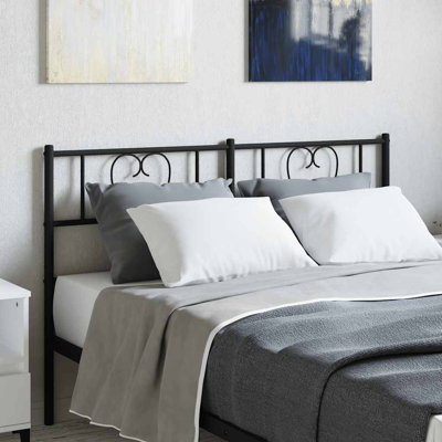  Metal Replace Replace Headboard Black 180 Cm