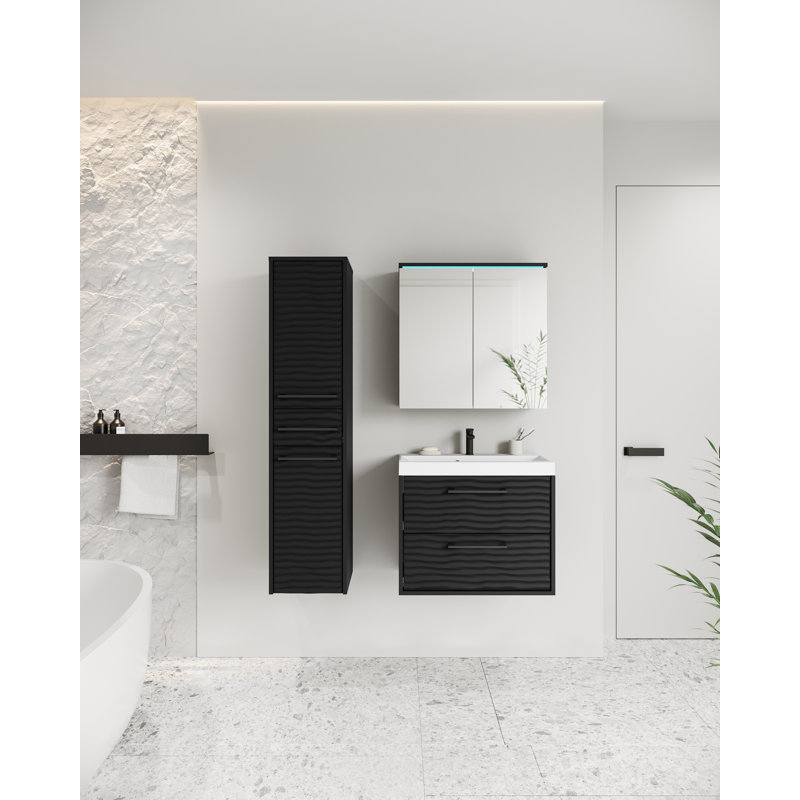 Subaig Bathroom Suite, White/Black