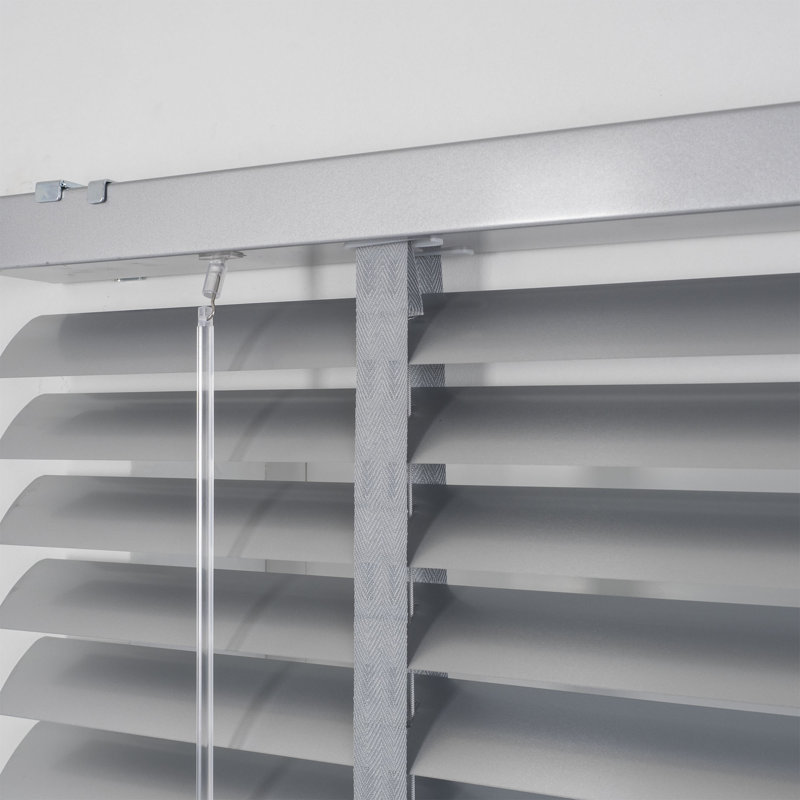 Blackout Bamboo Venetian Blind, 175cm L x 120cm W, Grey