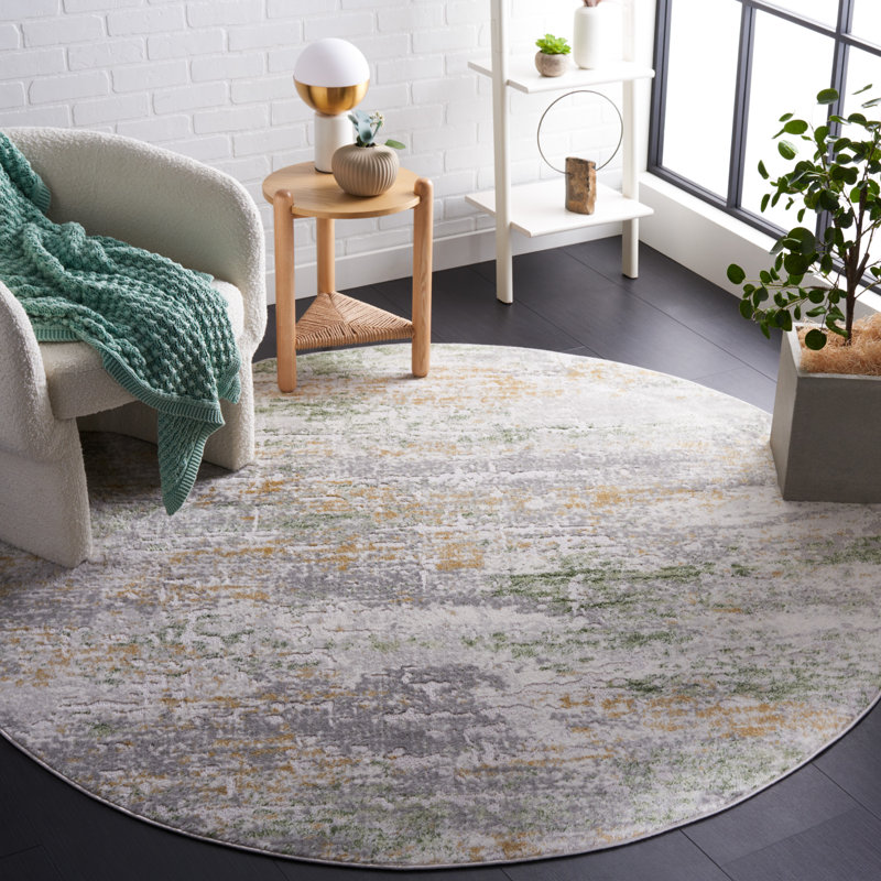 Palma Performance Abstract Rug, Round 6'7"