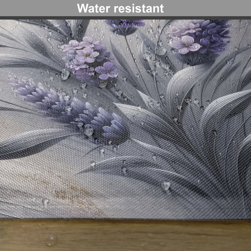 Lavender Floral Polyester Canvas Placemats Set of 4