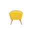 Pouf en bois massif avec tissu facile à nettoyer, couleur moutarde, 22,4 po x 17,7 po x 17,7 po | Rembourrage 100% polyester, rembourrage en mousse à 32 bandes | Ajout élégant au décor de salon, de chambre à coucher et de maison-1510334024