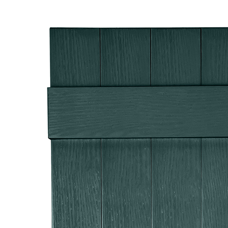 Persiennes personnalisées à 4 planches fermées, Vert ébène, 48"